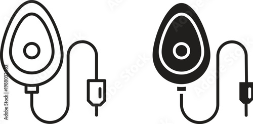 Schilderij op canvas Anesthesia icon collection. Minimal icon and symbol