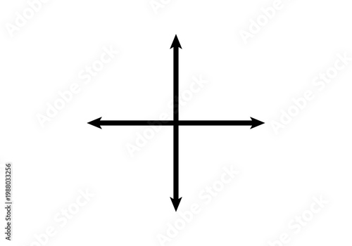 Cruz negra con flechas de doble punta en todas direcciones