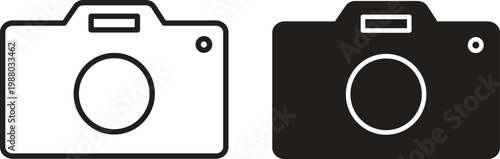 Camera icon collection. Minimal icon and symbol
