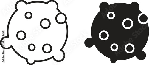 Cancer icon collection. Minimal icon and symbol