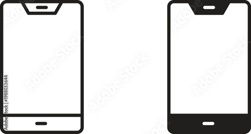 Cell phone icon collection. Minimal icon and symbol