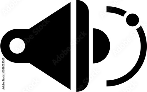 A loudspeaker emits sound waves outward