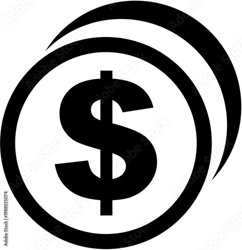 Dollar sign in a circular motion