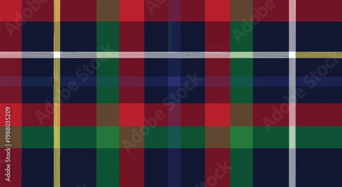 Classic Tartan Plaid Pattern - Red, Green, Blue, and Yellow Stripes