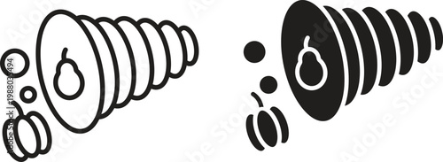 Cornucopia icon collection. Minimal icon and symbol