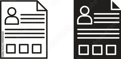 Criminal record icon collection. Minimal icon and symbol