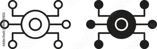 Decentralized icon collection. Minimal icon and symbol