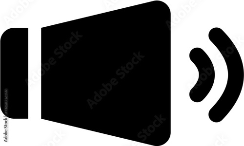 A loudspeaker emits sound waves