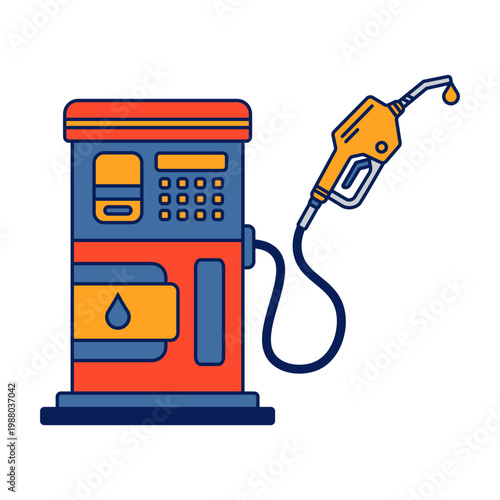 Gas Station Illustration