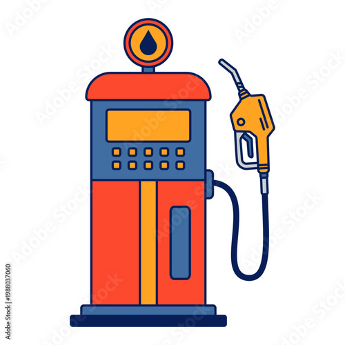 Gas Station Illustration