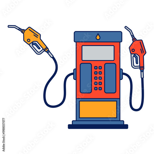 Gas Station Illustration