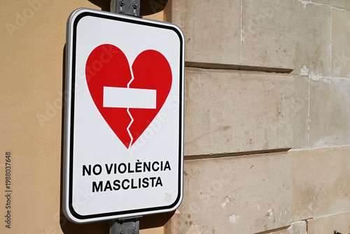 Panneau contre la violence masculiniste en langue espagnole