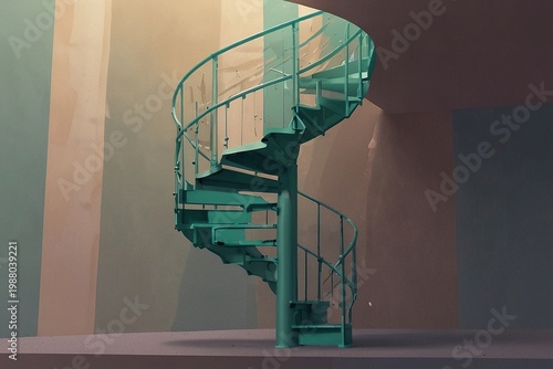 painting spral stair abstract illustration background