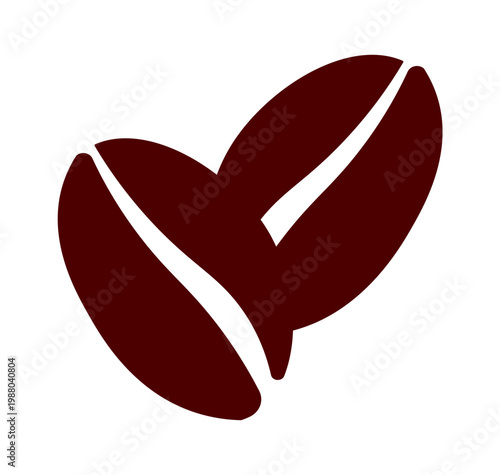 Coffee Icon Featuring Beans for Cafe Branding, Menu Design, and Packaging. Vector illustration