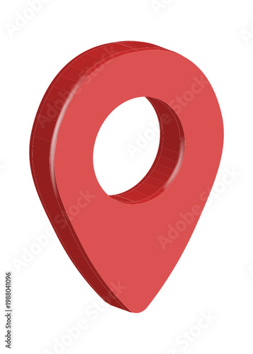 3D Map Pin Marker Icon, Versatile Location Pointers for Maps, Web, and App Design Projects.