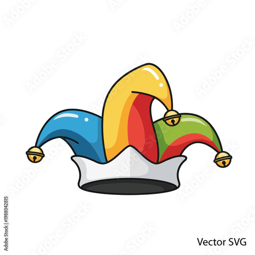 Jester Hat with Bells - Colorful Harlequin Cap