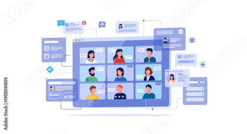 People on Video Conference Call.