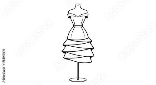 Fashion, dress, vector illustration, clothing design, mannequin, women's wear