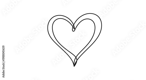 Heart Shape Outline Symbol for Love and Romance