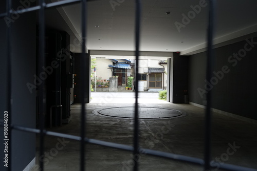 駐車場の回転テーブル