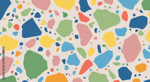 Colorful Terrazzo Pattern - Abstract Geometric Shapes Background