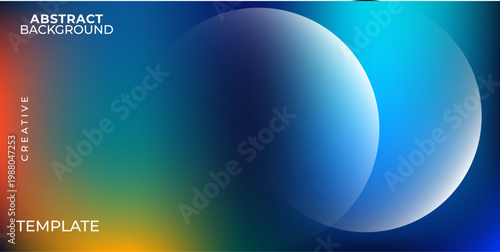 Vibrant Abstract Blend of Colors with Overlapping Luminous Spherical Elements