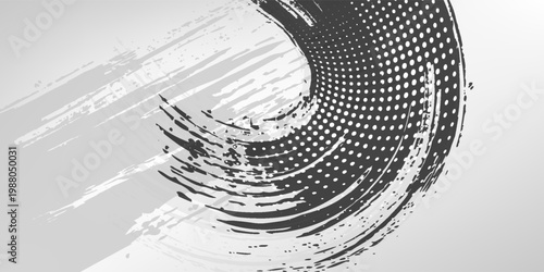 Abstract background with circular dots. Dark neutral background for presentation design. Dark background for websites, print, banners, wallpapers, business cards, brochures, calendars, and graphics.