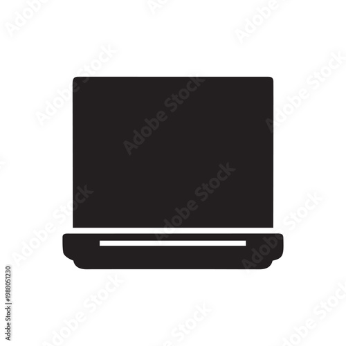 PrintBlack silhouette of an oldfashioned computer monitor or terminal display
