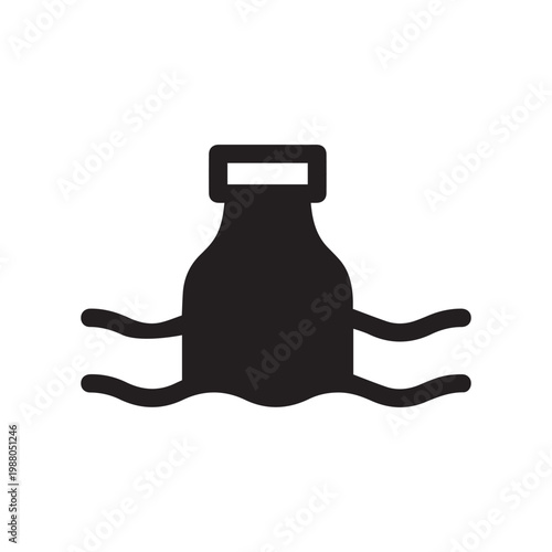 Water Pollution Icon Vector Symbol Design Illustration
