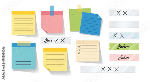 Colorful Sticky Notes Illustration.