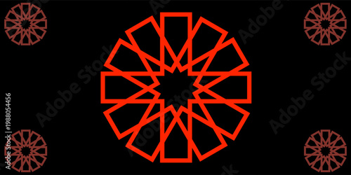 abstract design in shades of black and red