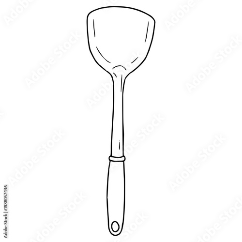 spatula illustration hand drawn outline vector