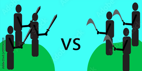 sword silhouette - vector illustration