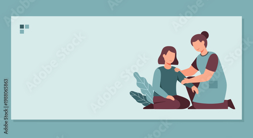 World Red Cross Empathetic Caregiver Assisting a Patient with Support and Compassion