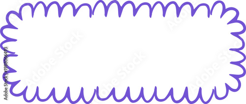 Scalloped edge frame, wavy wiggle border, label. Retro curve stamp, badge.