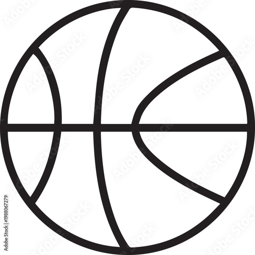 Basketball icon, black sports symbol, athletic logo, vector ball