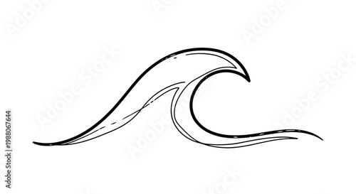 Wave, ocean wave, sea wave, water wave, black wave icon, vector wave