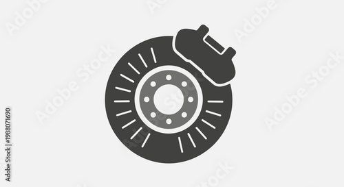 Automotive Brake System Component - Disc Brake Illustration
