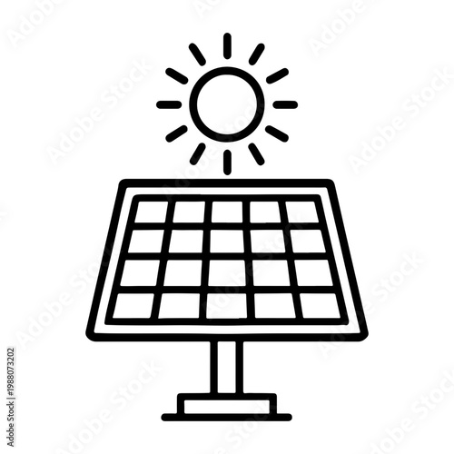 Solar panel with sun renewable energy sustainability