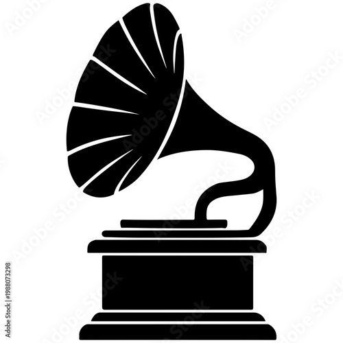 Grammy trophy music gramophone silhouette