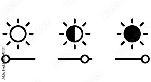 Sun phases with sliders moon phases settings controls