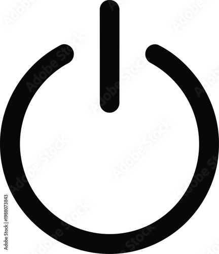 Simple black line drawing of a pacifier silhouette Vector