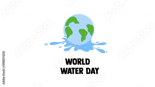 World Water Day Concept video 4k. Motion Design for world water day video