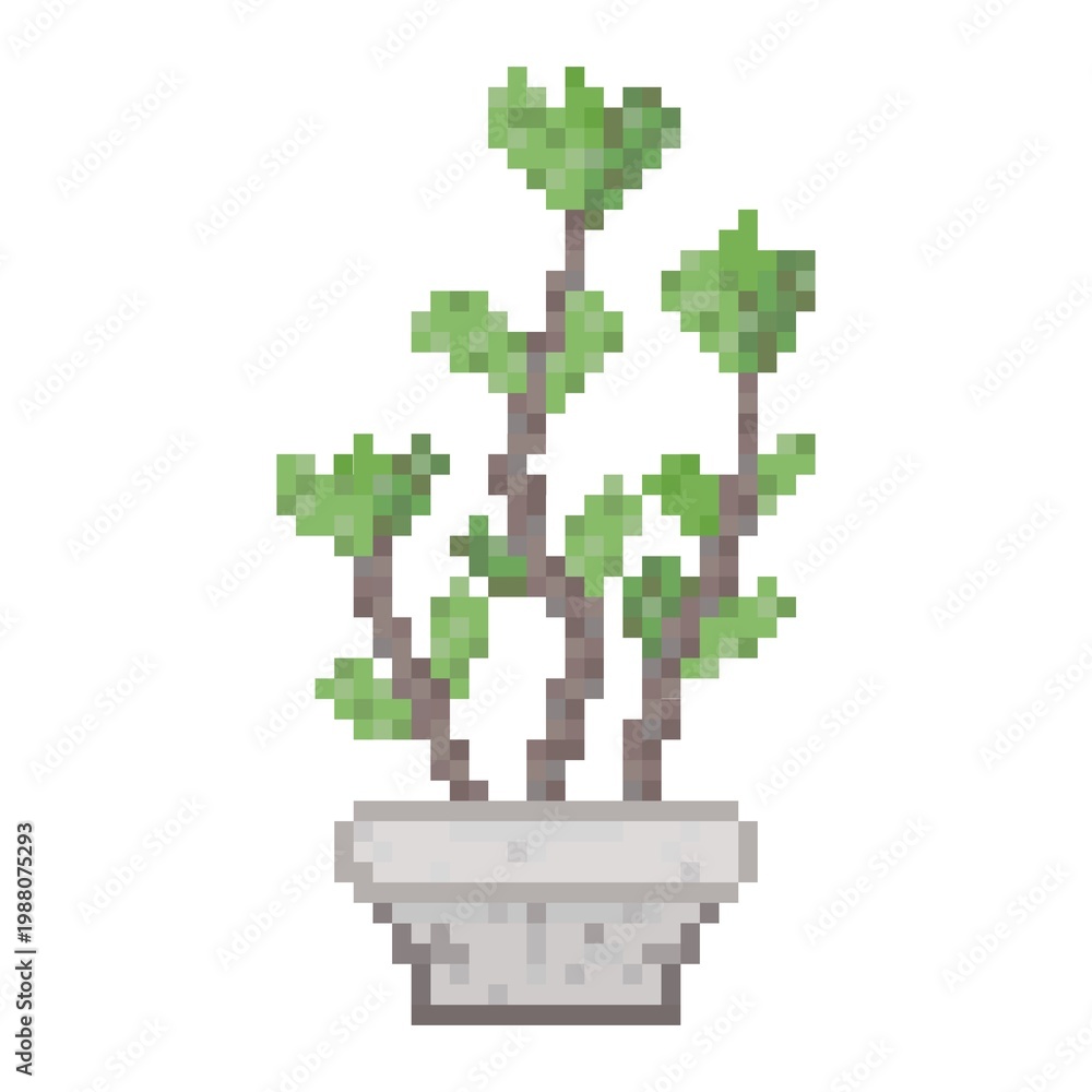 Fototapeta premium Pixel Art Tropical Plant