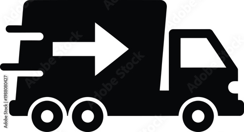 Delivery robot carrying a package on a sidewalk in an urban setting Vector