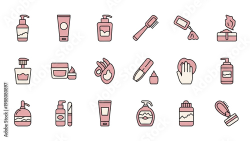 Spa Beauty Collection: An assortment of beauty and skincare products arranged on a surface, each item hinting at a luxurious self-care ritual. 