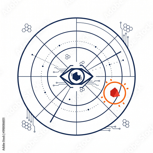 AI Anomaly Detection Threat Scanning Radar Security Vector