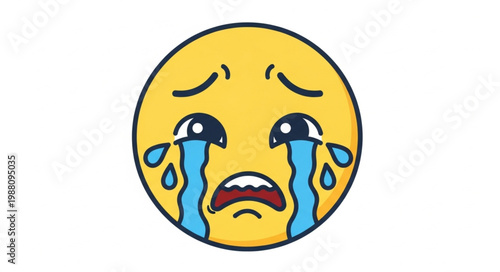 Crying Emoji Face with Tears.