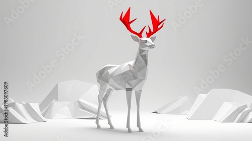 deer in the snow