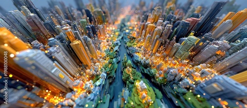 Abstract city skyline